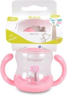 Cangaroo Cangoroo Tréninkový hrneček se slámkou - růžový, 280 ml - obrázek 2
