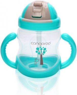Cangaroo Cangoroo Tréninkový hrneček se slámkou - modrý, 280 ml - obrázek 1