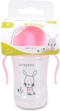 Cangaroo Cangaroo Tréninkový hrneček se slámkou - růžový, 300 ml - obrázek 2