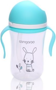 Cangaroo Cangaroo Tréninkový hrneček se slámkou - modrý, 300 ml - obrázek 2