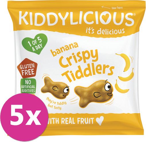 5x KIDDYLICIOUS Rybičky křupavé banánové (12g) - obrázek 1