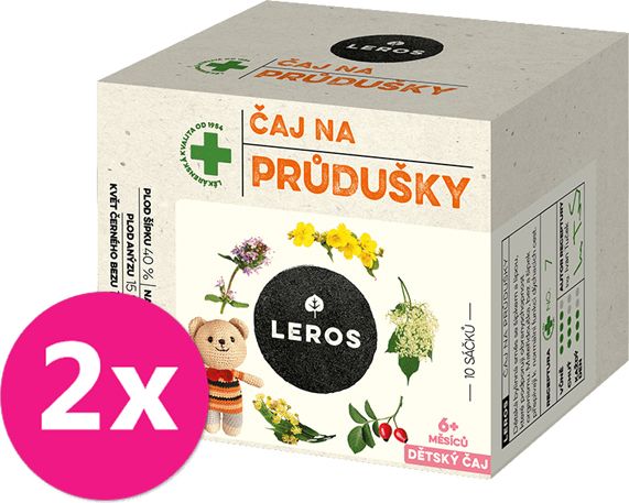 2x LEROS Čaj dětský na průdušky 10x1,5g - obrázek 1