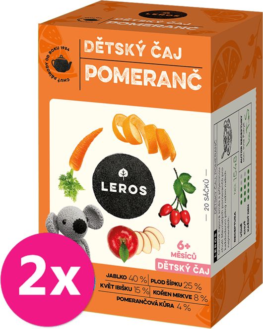 2x LEROS Čaj dětský Pomeranč 20x2,0g - obrázek 1