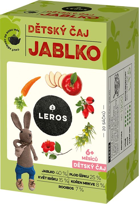 2x LEROS Čaj dětský Jablko 20x2,0g - obrázek 2