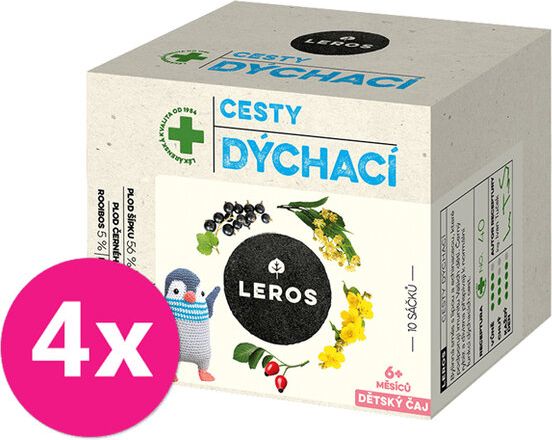 4x LEROS Čaj dětský cesty dýchací 10x2g - obrázek 1
