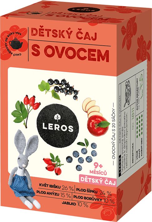 4x LEROS Čaj dětský s ovocem 20x2g - obrázek 2