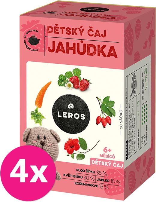 4x LEROS Čaj dětský Jahůdka 20x2g - obrázek 1
