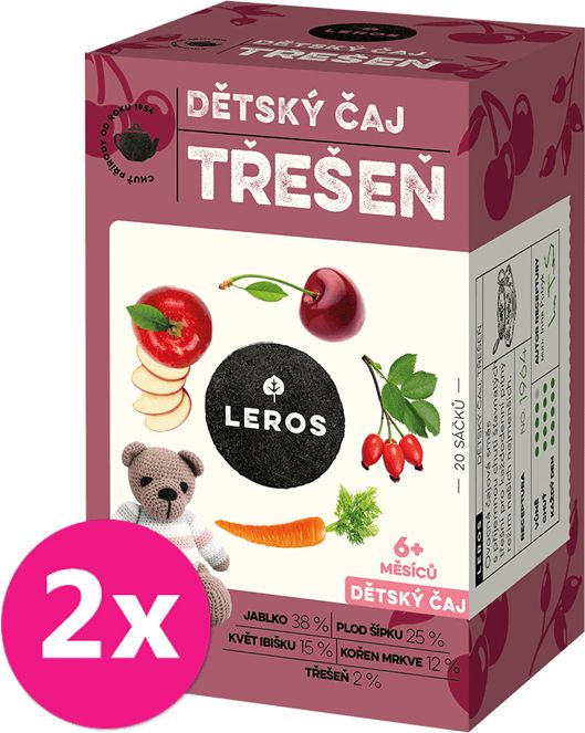 2x LEROS Čaj dětský Třešeň 20x2,0g - obrázek 1