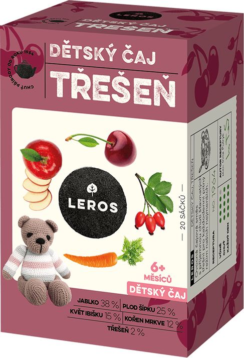 2x LEROS Čaj dětský Třešeň 20x2,0g - obrázek 2
