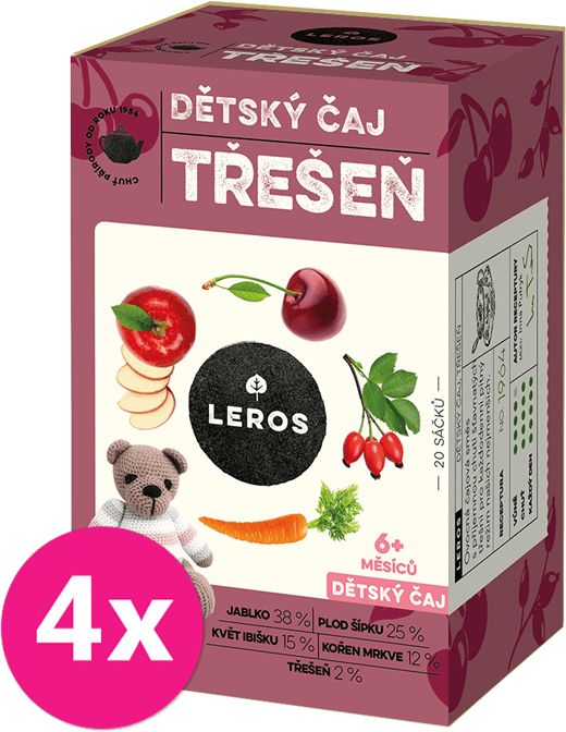 4x LEROS Čaj dětský Třešeň 20x2,0g - obrázek 1