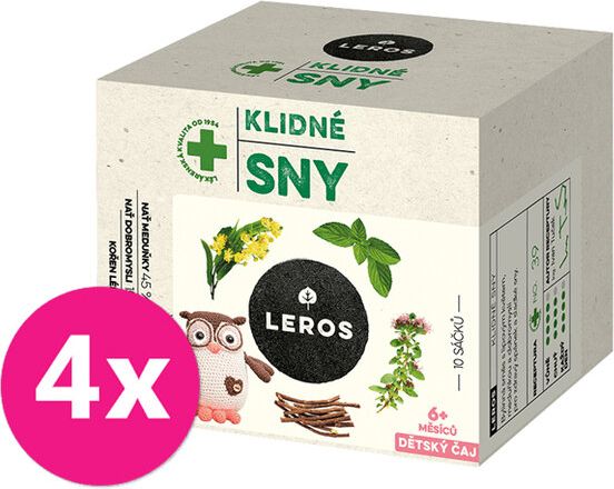 4x LEROS Čaj dětský Klidné sny 10x1.5g - obrázek 1