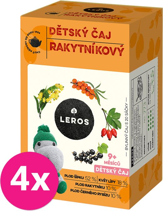 4x LEROS Čaj dětský Rakytníkový 20x2g - obrázek 1