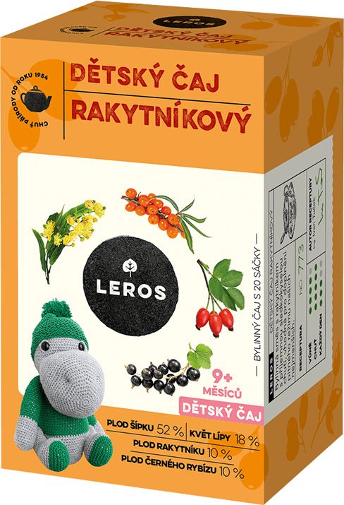 4x LEROS Čaj dětský Rakytníkový 20x2g - obrázek 2