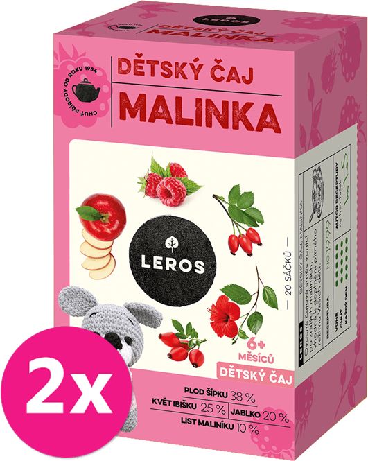 2x LEROS Čaj dětský Malinka 20x2g - obrázek 1