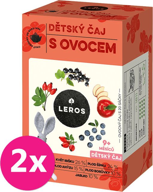 2x LEROS Čaj dětský s ovocem 20x2g - obrázek 1