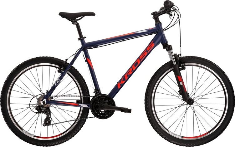 Kross Hexagon 1.0 26" - model 2022 tmavě modrá/červená/šedá - XS (14") - obrázek 1