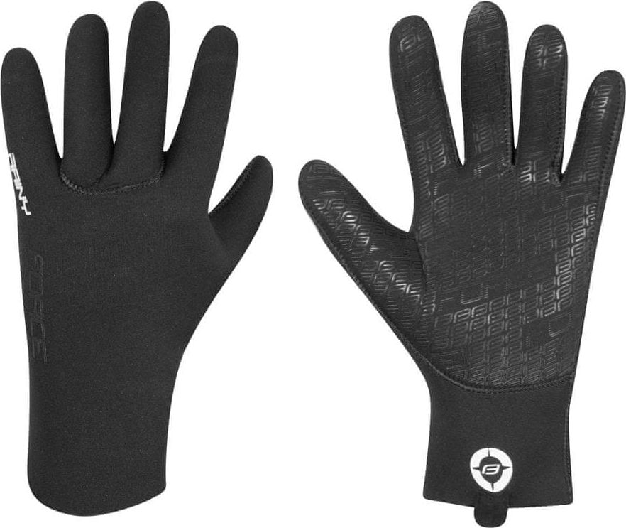 Force rukavice neoprénové RAINY, černé M - obrázek 1