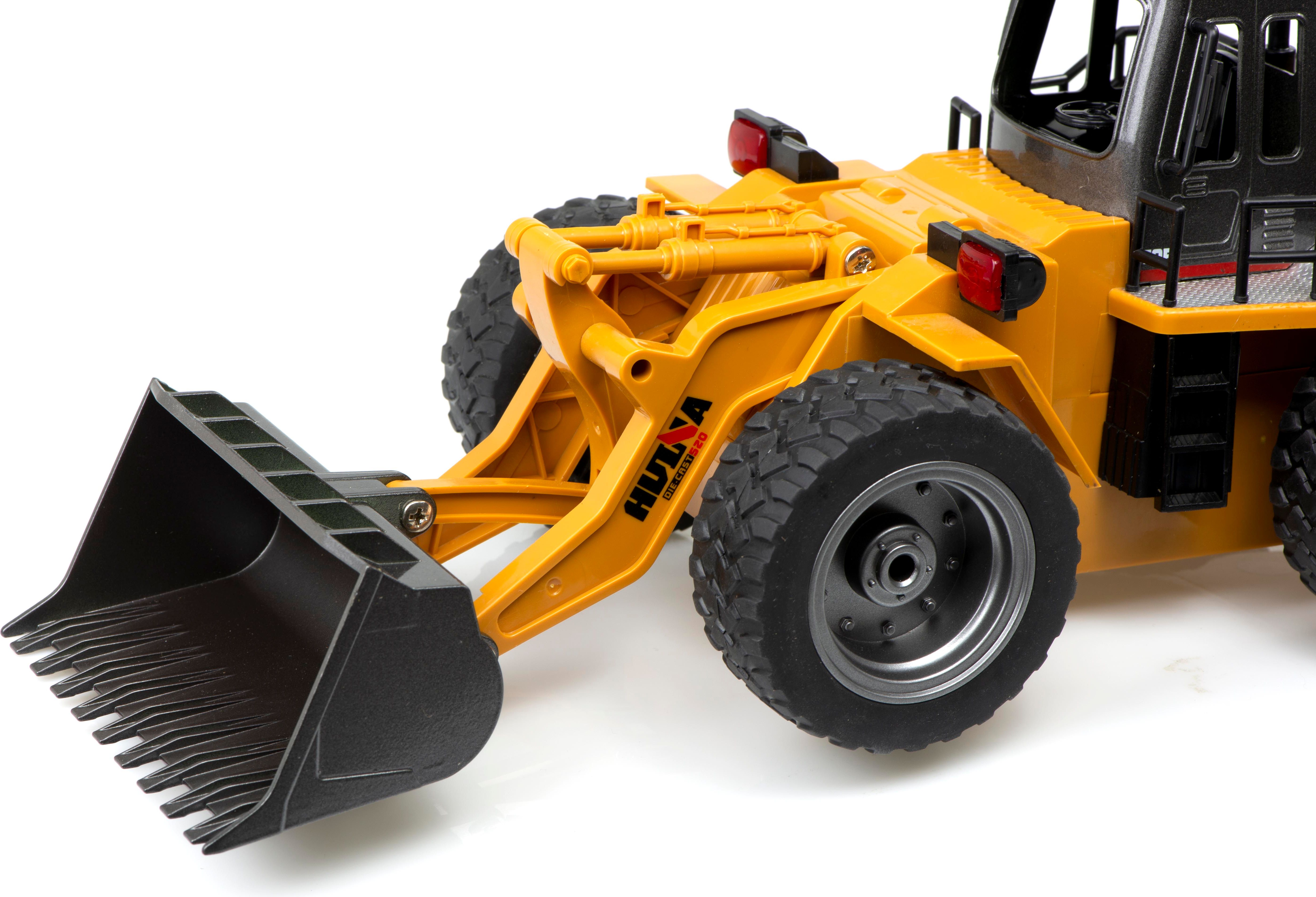 HUINA 1520 RC Buldozer s kovovou lžící 6CH, 2,4GHz 1:18 - obrázek 4