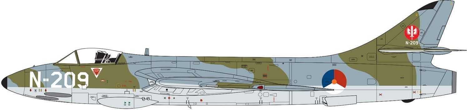AIRFIX Classic Kit letadlo A09185 - Hawker Hunter F6 (1:48) - obrázek 4