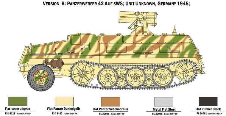 ITALERI Model Kit military 6562 - 15 cm Panzerwerfer 42 auf sWS (1:35) - obrázek 3