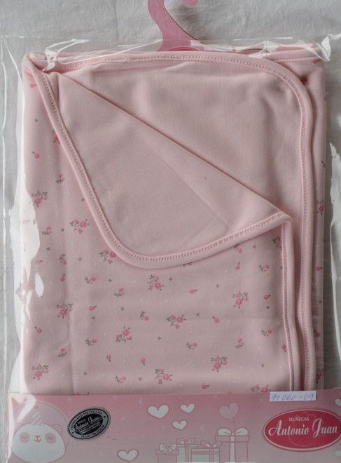 Letní růžová dečka s potiskem pro miminka 40-42 cm - obrázek 1