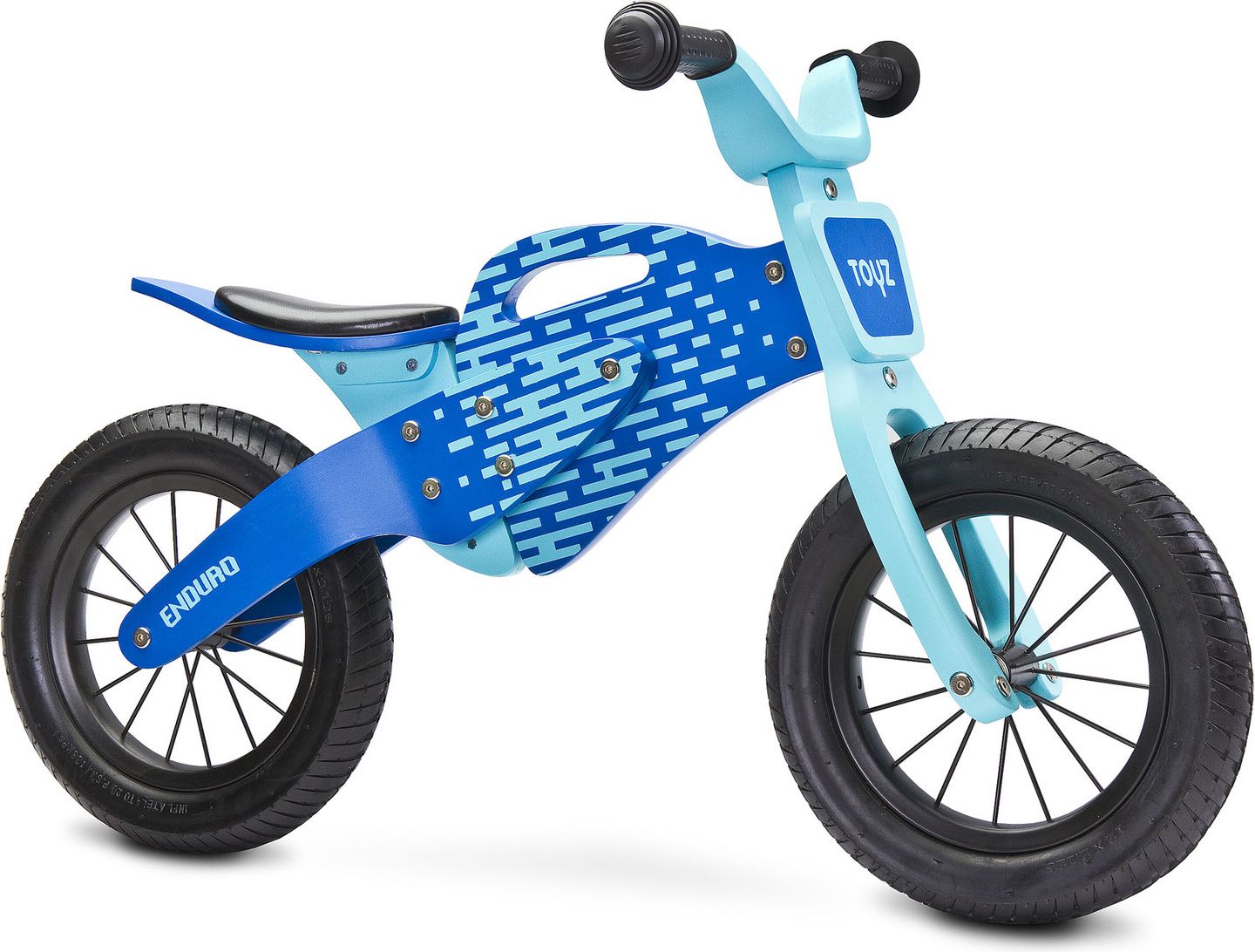 Dětské odrážedlo Enduro značky Toyz, dřevěné, barva modrá, s osobní SPZ Text na SPZ: Budoucí cyklistická star, Barva SPZ: - - obrázek 2