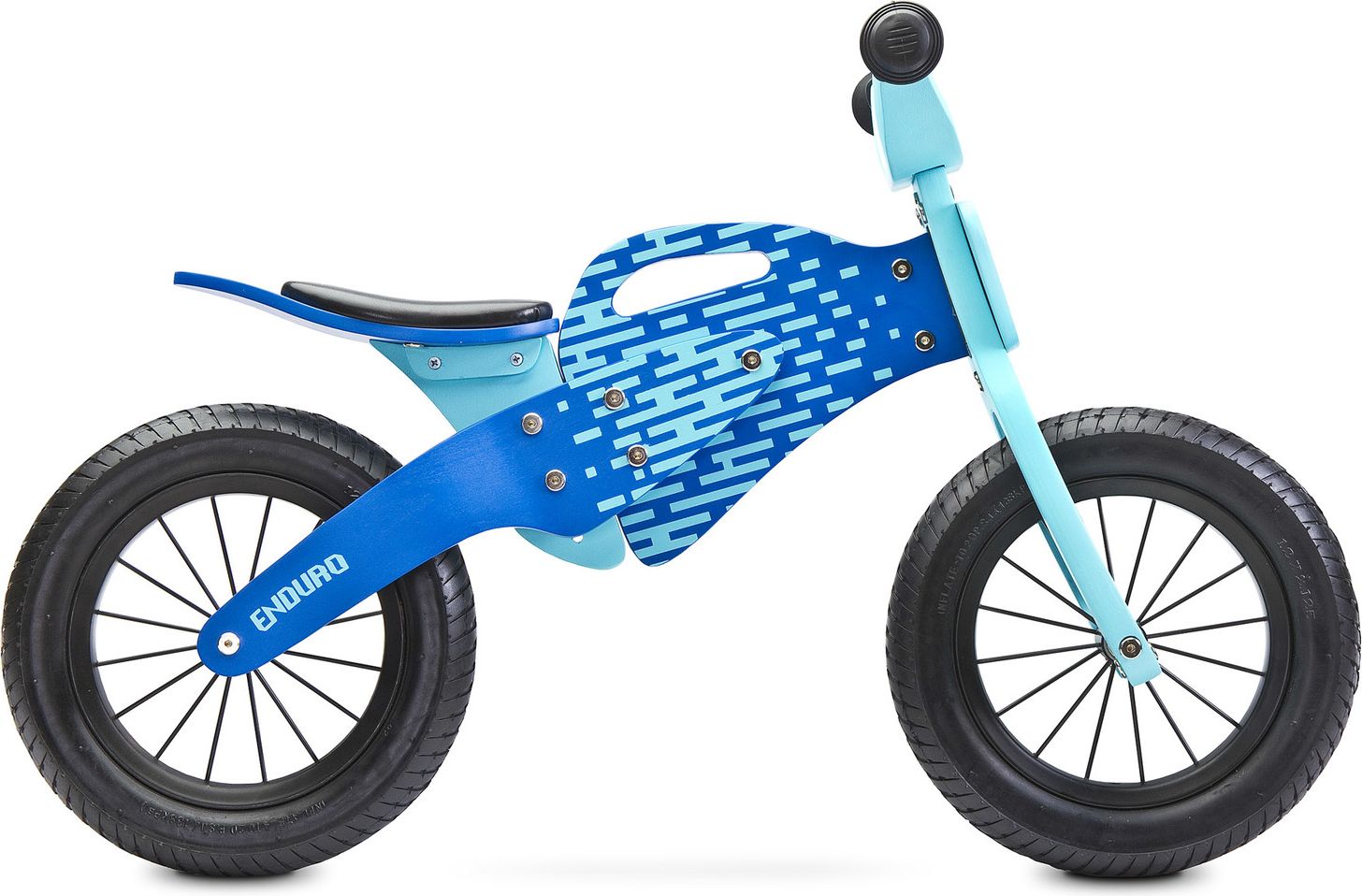 Dětské odrážedlo Enduro značky Toyz, dřevěné, barva modrá, s osobní SPZ Text na SPZ: Budoucí cyklistická star, Barva SPZ: - - obrázek 3