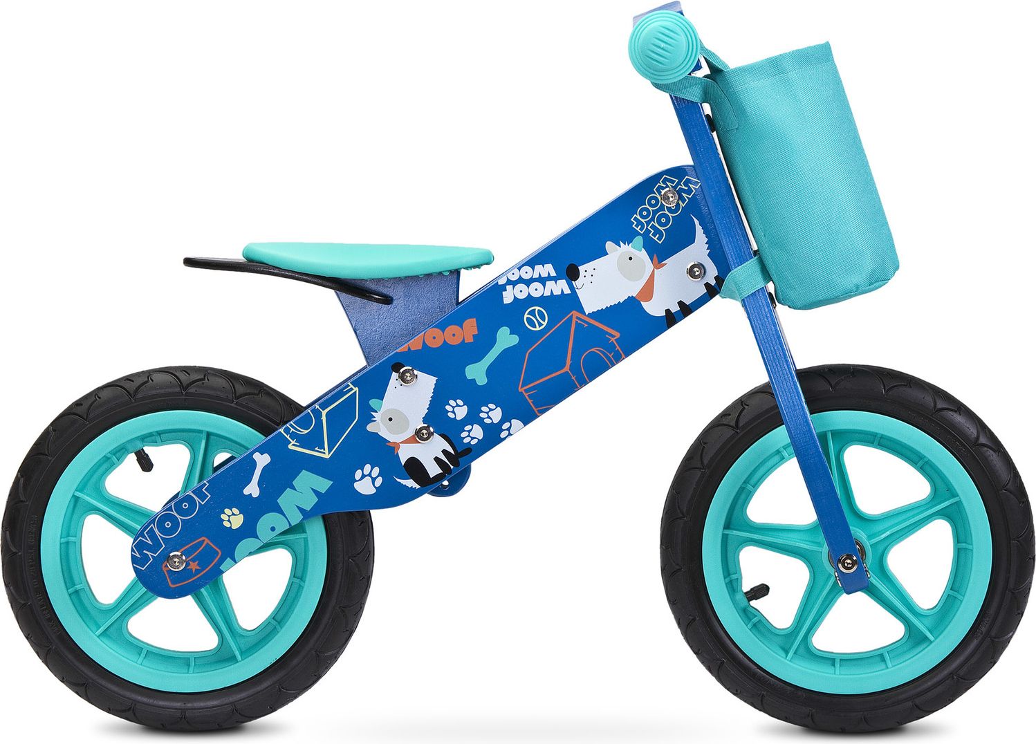 Dětské odrážedlo Zap značky Toyz, dřevěné, barva modrá, s osobní SPZ Text na SPZ: MiniSagan, Barva SPZ: - - obrázek 6