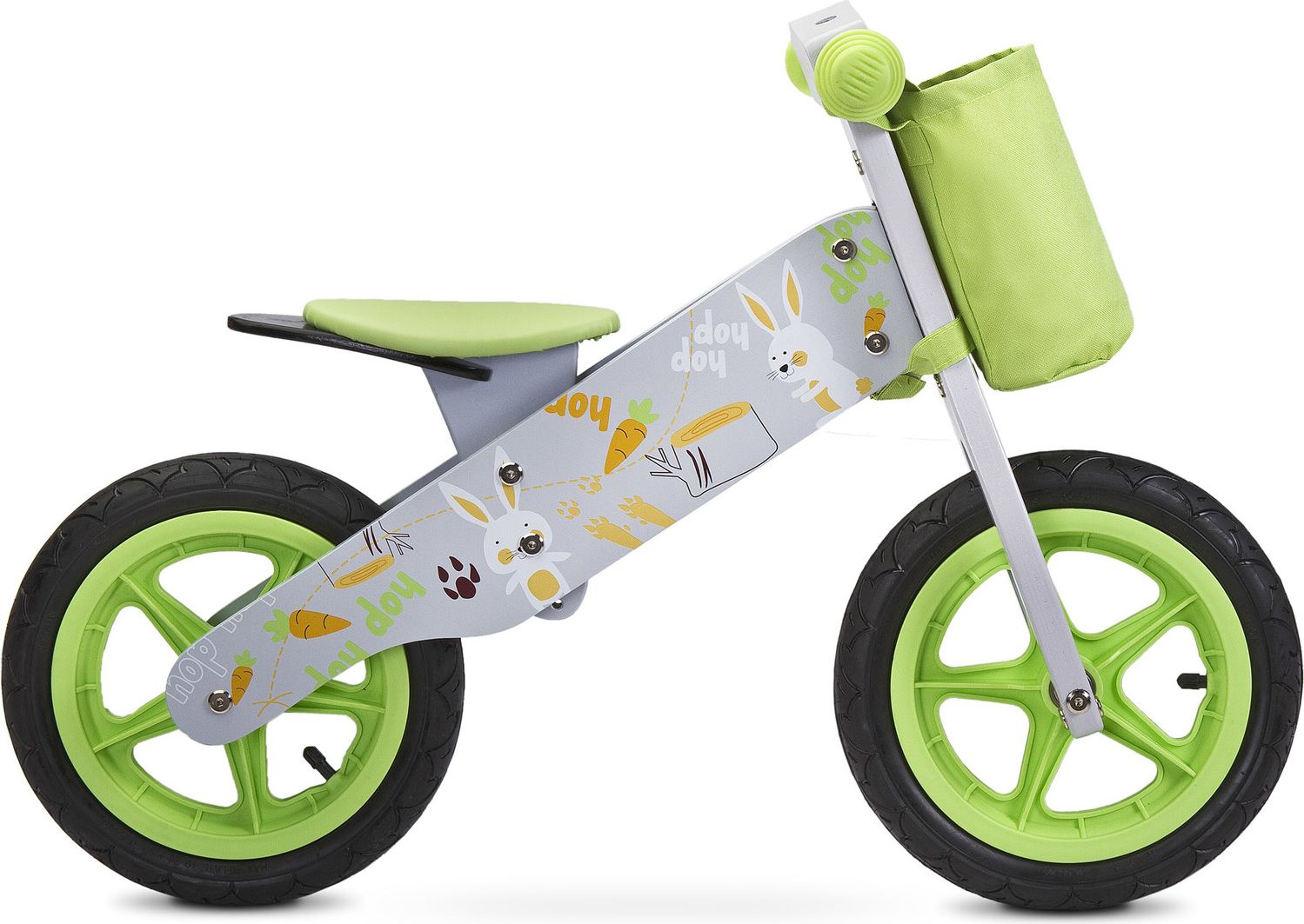 Dětské odrážedlo Zap značky Toyz, dřevěné, barva šedá, s osobní SPZ Text na SPZ: Budoucí vítěz (vítězka) Tour de France, Barva SPZ: - - obrázek 5