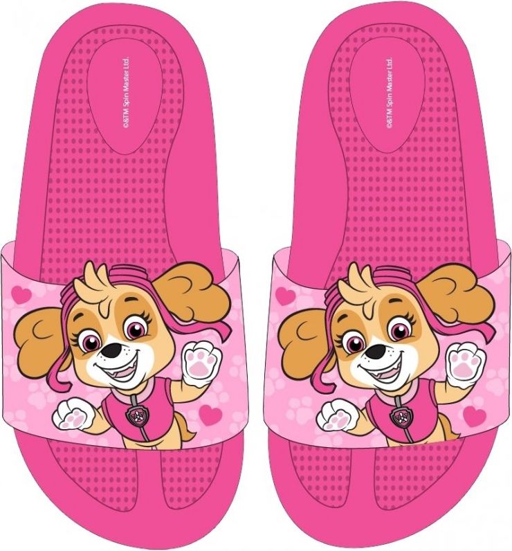 E plus M · Dívčí gumové pantofle Tlapková patrola - Paw Patrol - motiv Skye EU 29 / 30 - obrázek 1
