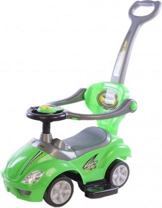Dětské odrážedlo s vodící tyčí 3v1 Baby Mix Mega Car zelené, Zelená - obrázek 1