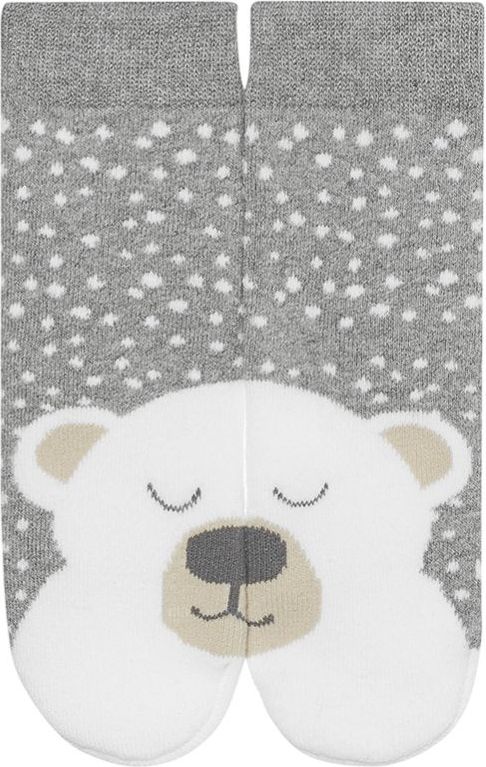 Ponožky SOXO, šedé, motiv medvídek Velikost: EU 23 - 25 - obrázek 1