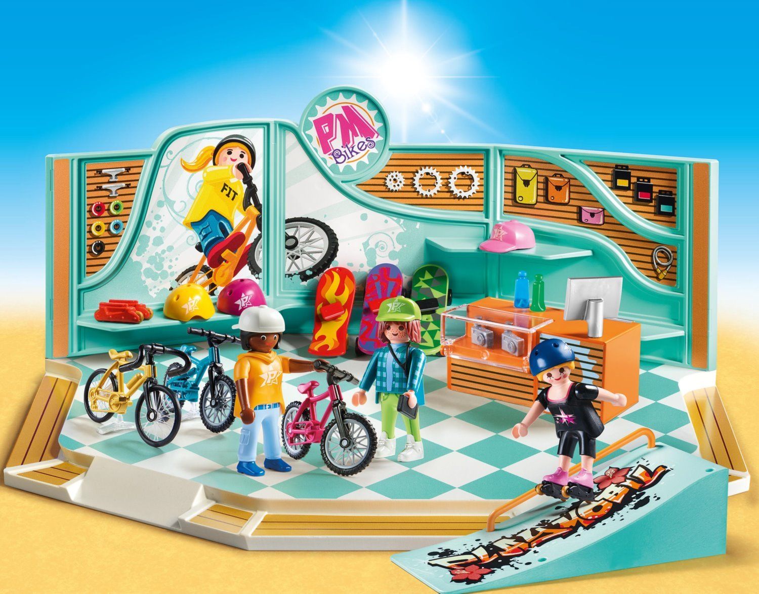 PLAYMOBIL Obchod s koly a skateboardy 9402 - obrázek 2