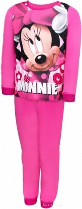Setino - Dívčí bavlněné pyžamo s dlouhým rukávem Minnie Mouse Disney - sv. ružové 98 - obrázek 1