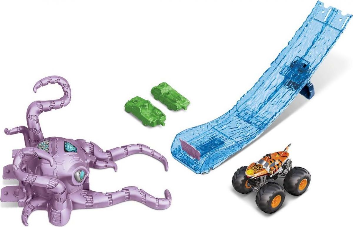 Hot Wheels monster trucks akční herní set Octo-Slam - obrázek 1