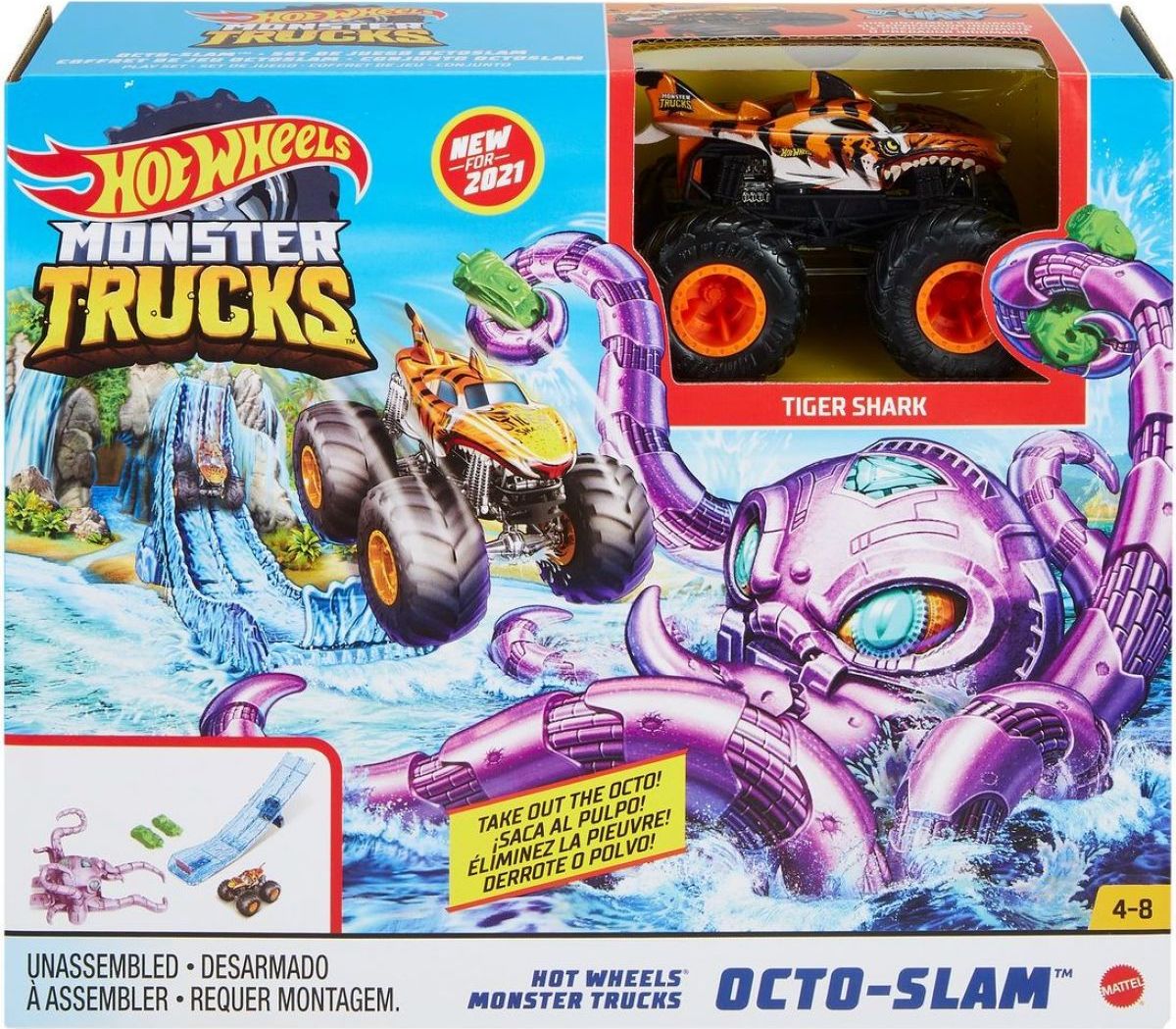 Hot Wheels monster trucks akční herní set Octo-Slam - obrázek 2