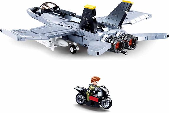 Sluban Army Model Bricks M38-B0928 Super Bumblebee Stíhačka - obrázek 3