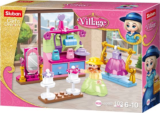 Sluban Girls Dream Village M38-B0903 Dobový obchod s oblečením - obrázek 1