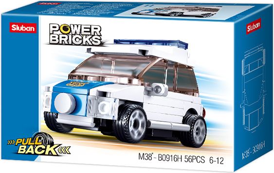 Sluban Power Bricks M38-B0916H Natahovací policejní auto - obrázek 1