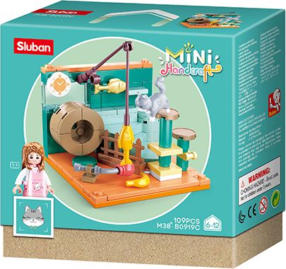 Sluban Mini Handcraft M38-B0919C Rybářský kout s kočkou - obrázek 1