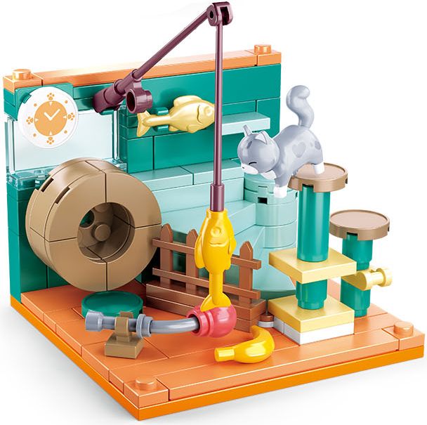 Sluban Mini Handcraft M38-B0919C Rybářský kout s kočkou - obrázek 2