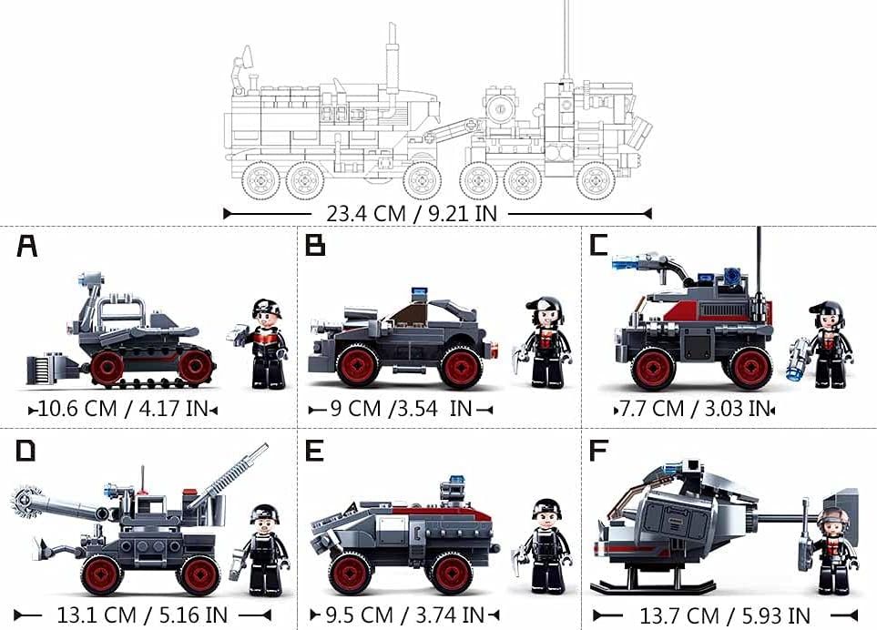 Sluban Space War 6into1 M38-B0926C Vozidlo s vodními děly - obrázek 2