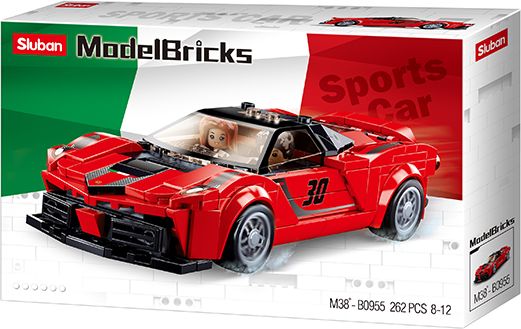 Sluban Model Bricks M38-B0955 Červený italský sporťák - obrázek 1