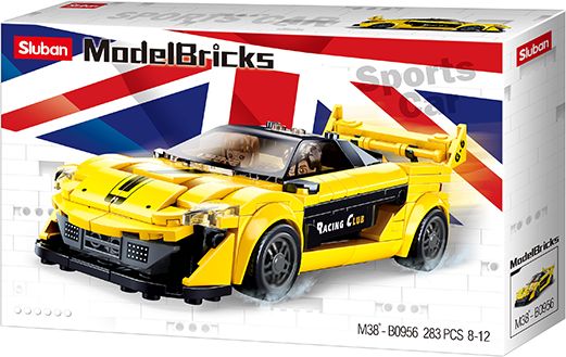 Sluban Model Bricks M38-B0956 Žlutý anglický sporťák - obrázek 1