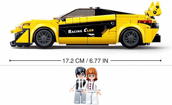 Sluban Model Bricks M38-B0956 Žlutý anglický sporťák - obrázek 5