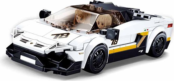 Sluban Model Bricks M38-B0957 Bílý italský sporťák - obrázek 2