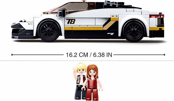 Sluban Model Bricks M38-B0957 Bílý italský sporťák - obrázek 3