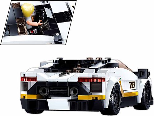Sluban Model Bricks M38-B0957 Bílý italský sporťák - obrázek 5