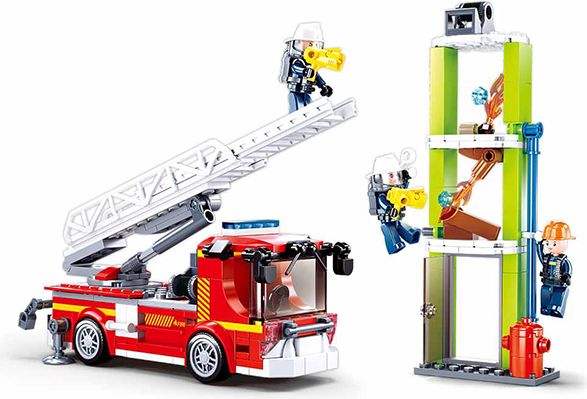 Sluban Hasiči M38-B0966 Vůz s teleskopickým žebříkem - obrázek 2