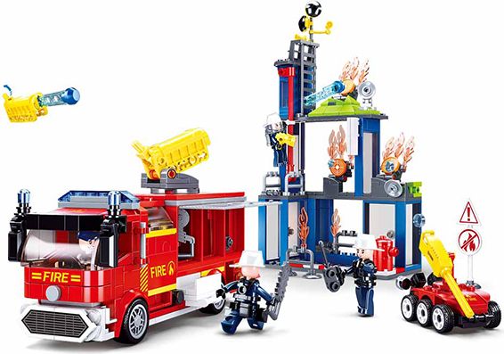 Sluban Hasiči M38-B0967 Velký požární vůz s dělem a pojízdným robotem - obrázek 2